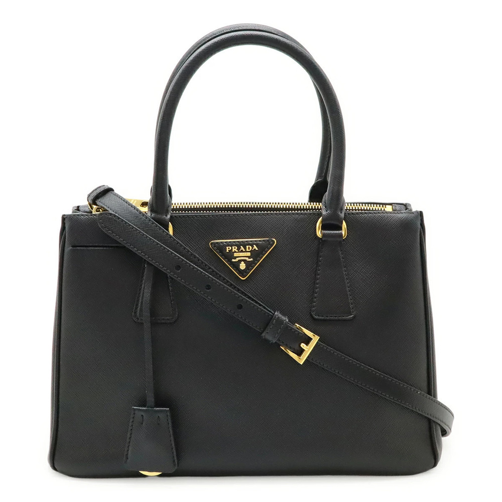 Prada SAFFIANO Handbag Crossbody Bag Leather NERO Black